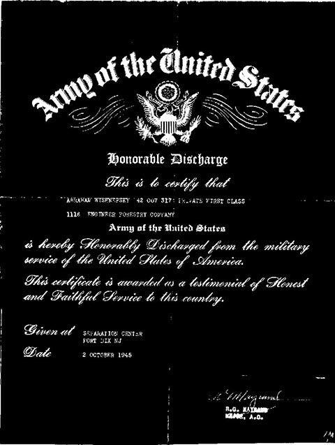Abe's Discharge Papers