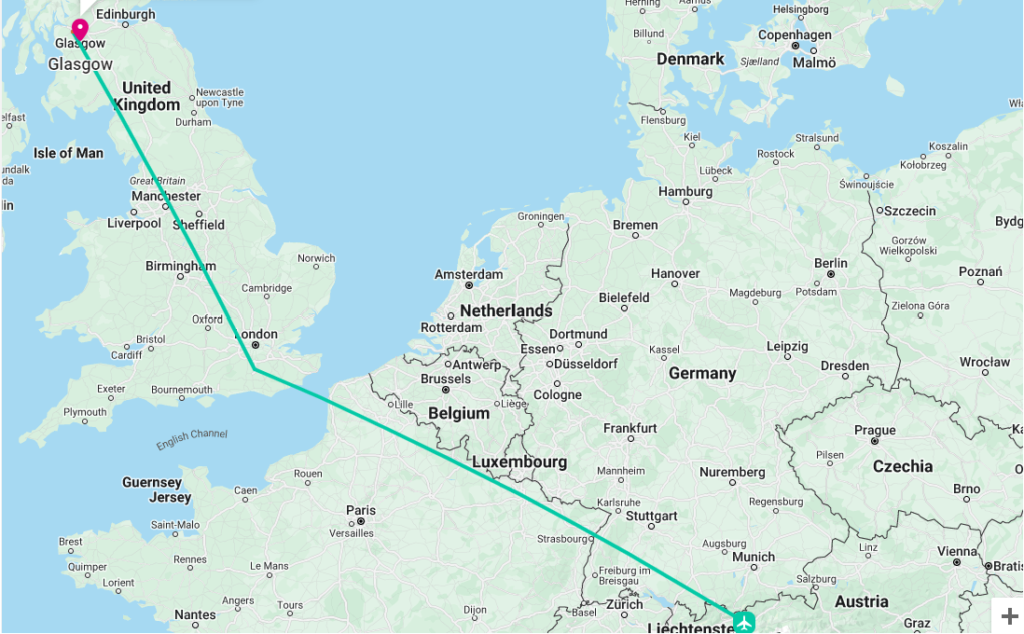 Austria to Glasgow